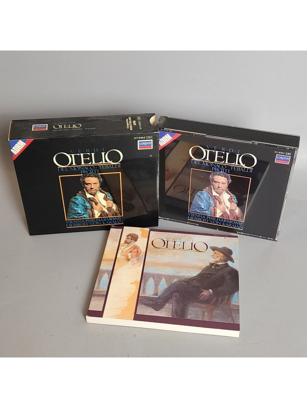 Verdi: Otello - Del Monaco, Tebaldi, Protti, Karajan 2-CD Set London Decca Opera